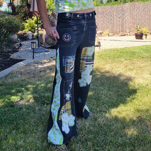 French Connection Upcycled, Patchwork Jeans & Top By ThreadsReclaimed